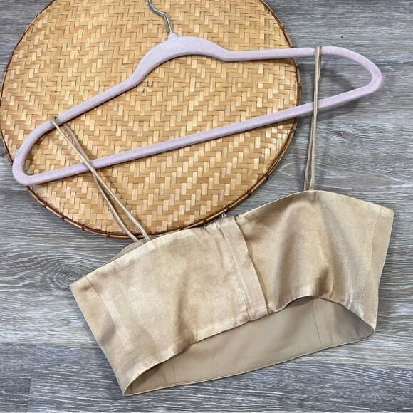 Fame & partners X free people‎ axel gold bra top - Picture 3 of 6